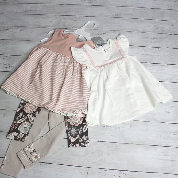 Tahari Baby Girl Tops Capri Leggings Size 24 Months Mix Match Sets Lot - Picture 3 of 14